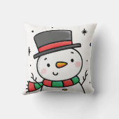 Frosty de sneeuwpop baby bodypakje kussen (Achterkant)