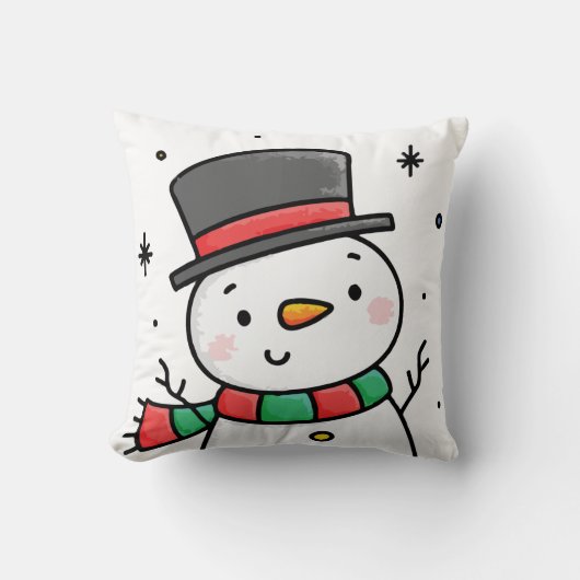 Frosty de sneeuwpop baby bodypakje kussen (Voorkant)