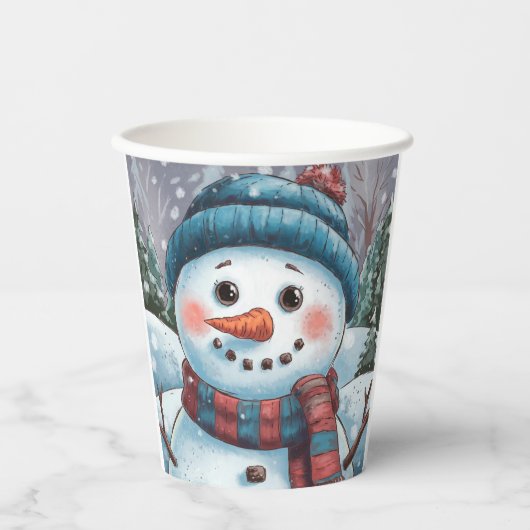 Frosty de Snowman Paper cup Papieren Bekers (Voorkant)