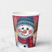 Frosty de Snowman Paper cup Papieren Bekers (Voorkant)