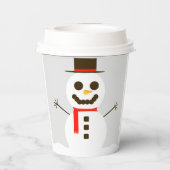 Frosty de Snowman Paper Cup Papieren Bekers (Achterkant)