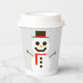 Frosty de Snowman Paper Cup Papieren Bekers (Voorkant)