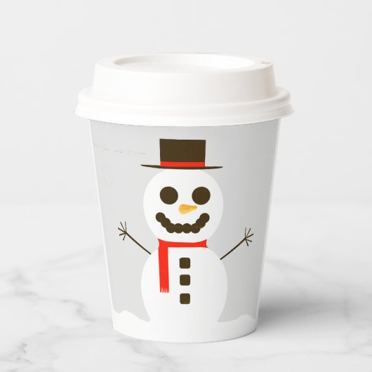 Frosty de Snowman Paper Cup Papieren Bekers (Voorkant)