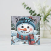 Frosty de Snowman Uitnodiging (Staand voorkant)