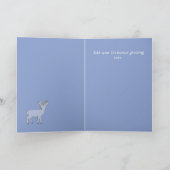 Frosty Deer Silhouette Vakantie Kaart (Binnen)