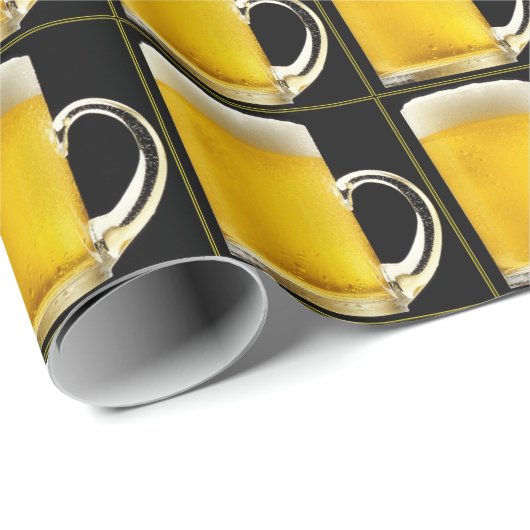 Frosty Draft Beer Mok verjaardagsfeestje Cadeaupapier (Rol Hoek)