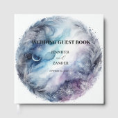 Frosty Elegance Wedding Modern Waterverf Icy Gastenboek (Voorkant)