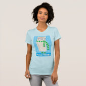 Frosty en Frozen Burrito Funny Food Cartoon T-shirt (Voorkant volledig)