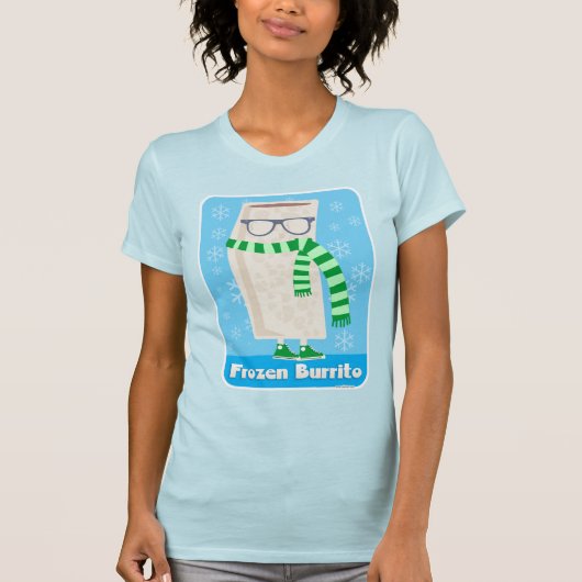 Frosty en Frozen Burrito Funny Food Cartoon T-shirt (Voorkant)