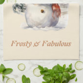 Frosty & Fabulous Schattigee Sneeuwman Kerst Theedoek (Gevouwen)