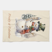 Frosty & Fabulous Schattigee Sneeuwman Kerst Theedoek (Horizontaal)