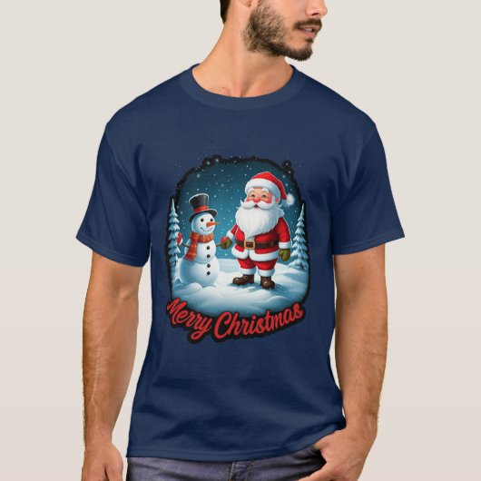 Frosty Festities: Christmas Wonderland Mode T-shirt (Voorkant)