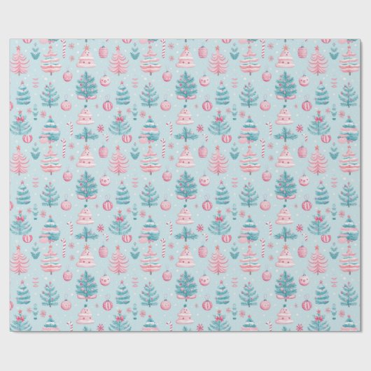 "Frosty Festive Wonderland Pattern" Cadeaupapier (Vlak)