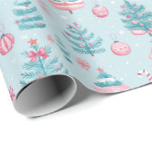 "Frosty Festive Wonderland Pattern" Cadeaupapier (Rol Hoek)