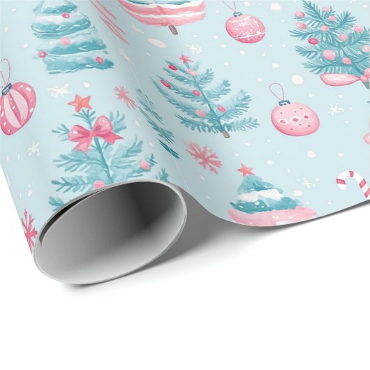 "Frosty Festive Wonderland Pattern" Cadeaupapier (Rol Hoek)