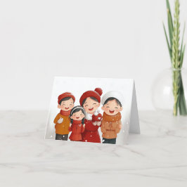 Frosty Festiviteiten Feestdagen Kaart