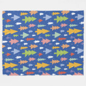 Frosty Forest Fleece Deken (Voorkant (Horizontaal))