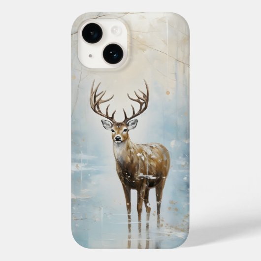 Frosty Forest Woodland Herten Case-Mate iPhone Case (Achterkant)