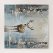 Frosty Forest Woodland Herten Legpuzzel (Horizontaal)