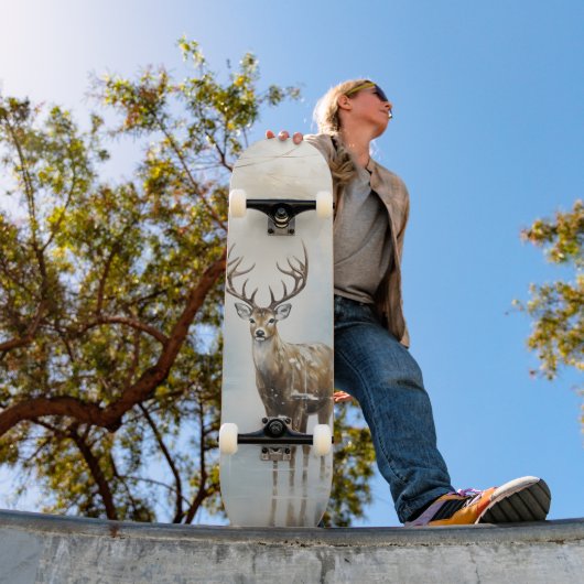 Frosty Forest Woodland Herten Persoonlijk Skateboard (Buiten 1)