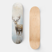Frosty Forest Woodland Herten Persoonlijk Skateboard (Voorkant)
