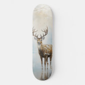 Frosty Forest Woodland Herten Persoonlijk Skateboard (Voorkant)
