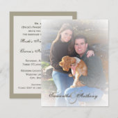 Frosty foto bruiloft uitnodigingen (Voorkant / Achterkant)