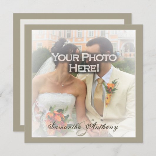 Frosty foto bruiloft uitnodigingen (Voorkant / Achterkant)