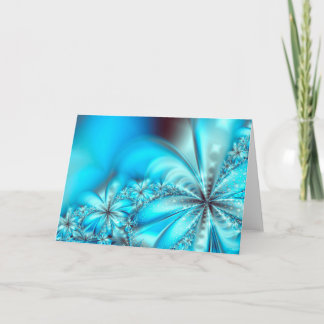 Frosty Fractal Christmas Feestdagen Kaart