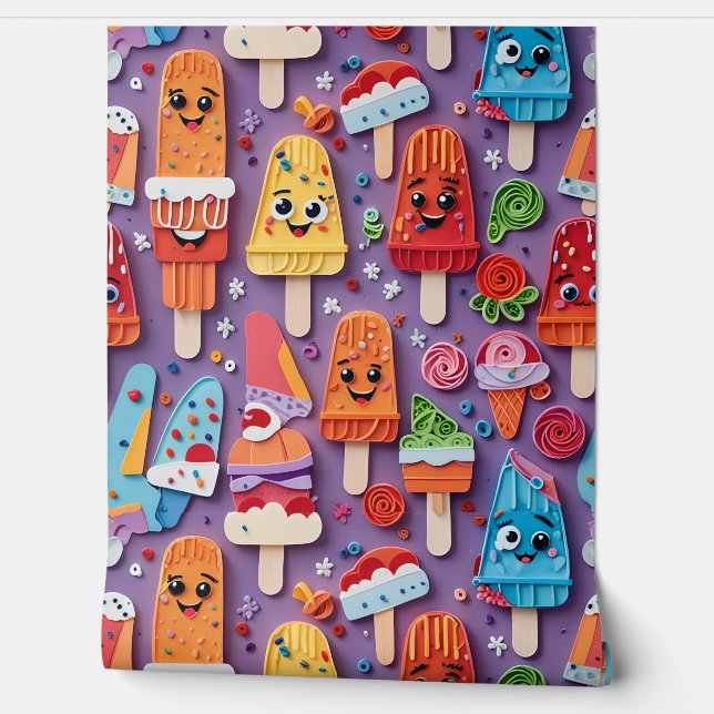 Frosty Fun and Playful II Behang (Afrollen)