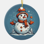 Frosty Fun Keramisch Ornament (Voorkant)