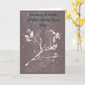 Frosty Fun Soft Color Greeting Card Kaart (Gele Bloem)