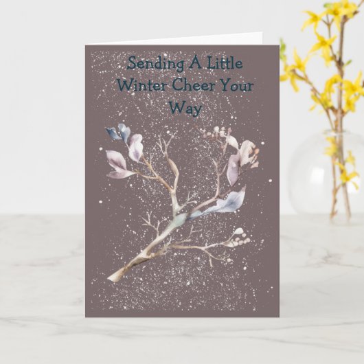 Frosty Fun Soft Color Greeting Card Kaart (Gele Bloem)