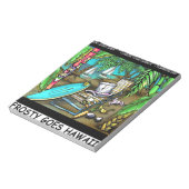 Frosty Gaat Naar Hawaii Grappige Kerstmis Notitieblok (Linkerzijde)