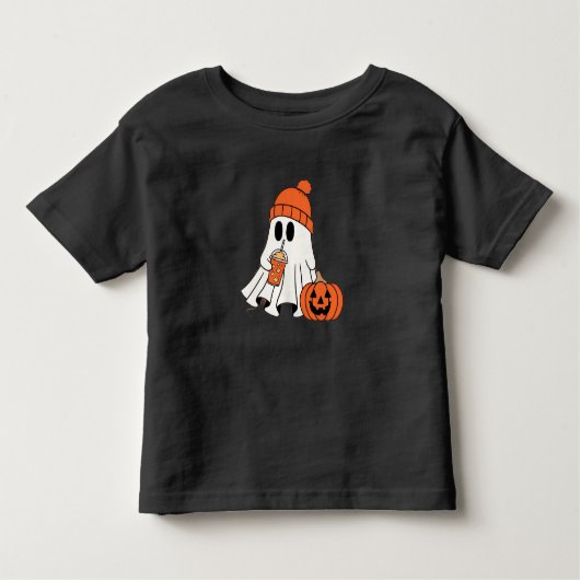 Frosty Ghost Pumpkin Sip Peuter T-shirt (Voorkant)