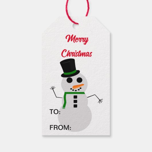 Frosty Gift Label (Set van 10) Cadeaulabel (Achterkant)