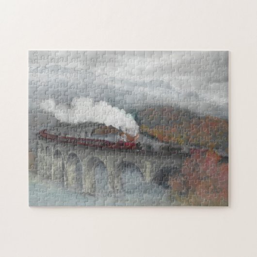 Frosty Glenfinnan Viaduct Steam Train Legpuzzel (Horizontaal)