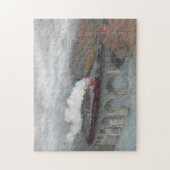 Frosty Glenfinnan Viaduct Steam Train Legpuzzel (Verticaal)