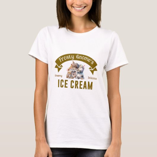 Frosty Gnomes Creamy Delicious Ice Cream T-shirt (Voorkant)