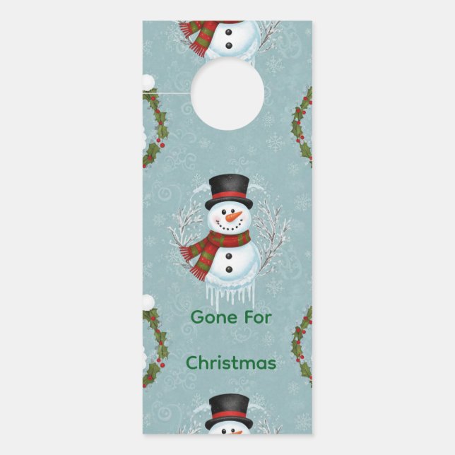 Frosty Gone For Christmas Door Hanger (Voorkant)