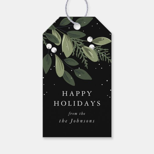 Frosty Green krans Cadeaulabel (Voorkant)