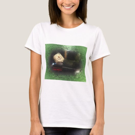 Frosty Green S'mores Snowman T-shirt (Voorkant)