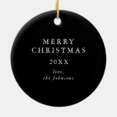 Frosty Green Wreath Keramisch Ornament (Achterkant)