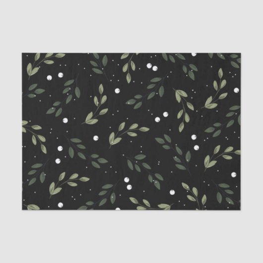 Frosty Green Wreath Tissuepapier (Voorkant)