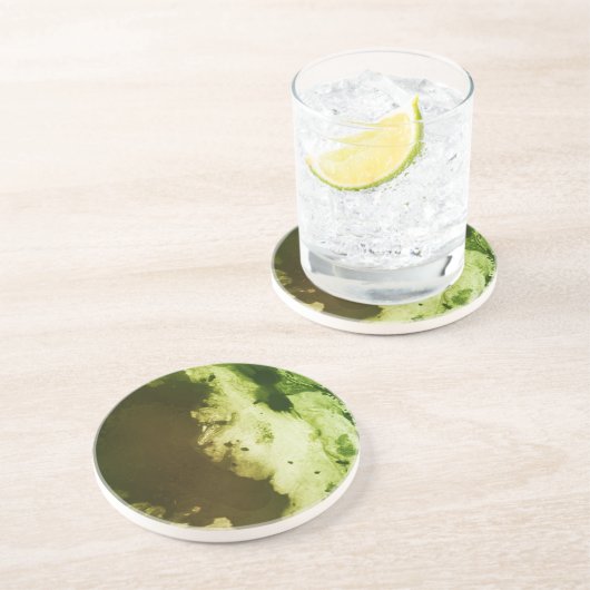 Frosty Green Zandsteen Onderzetter (Zijkant)