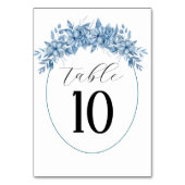 Frosty Grey Blue Floral Wedding Kaart (Voorkant)