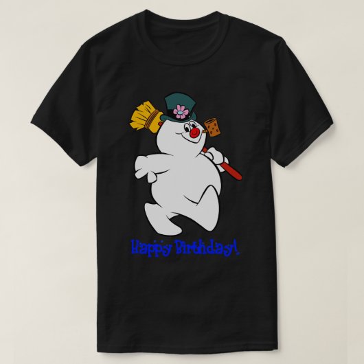 Frosty Happy Birthday T-shirt (Design voorkant)