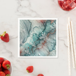 Frosty Herfst Morning Alcohol Ink Decoupage Papier Servet