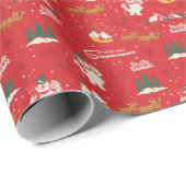 Frosty: het favoriete sneeuwmanpatroon van iederee cadeaupapier (Rol Hoek)