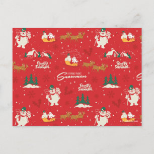 Frosty: het favoriete sneeuwmanpatroon van iederee feestdagenkaart